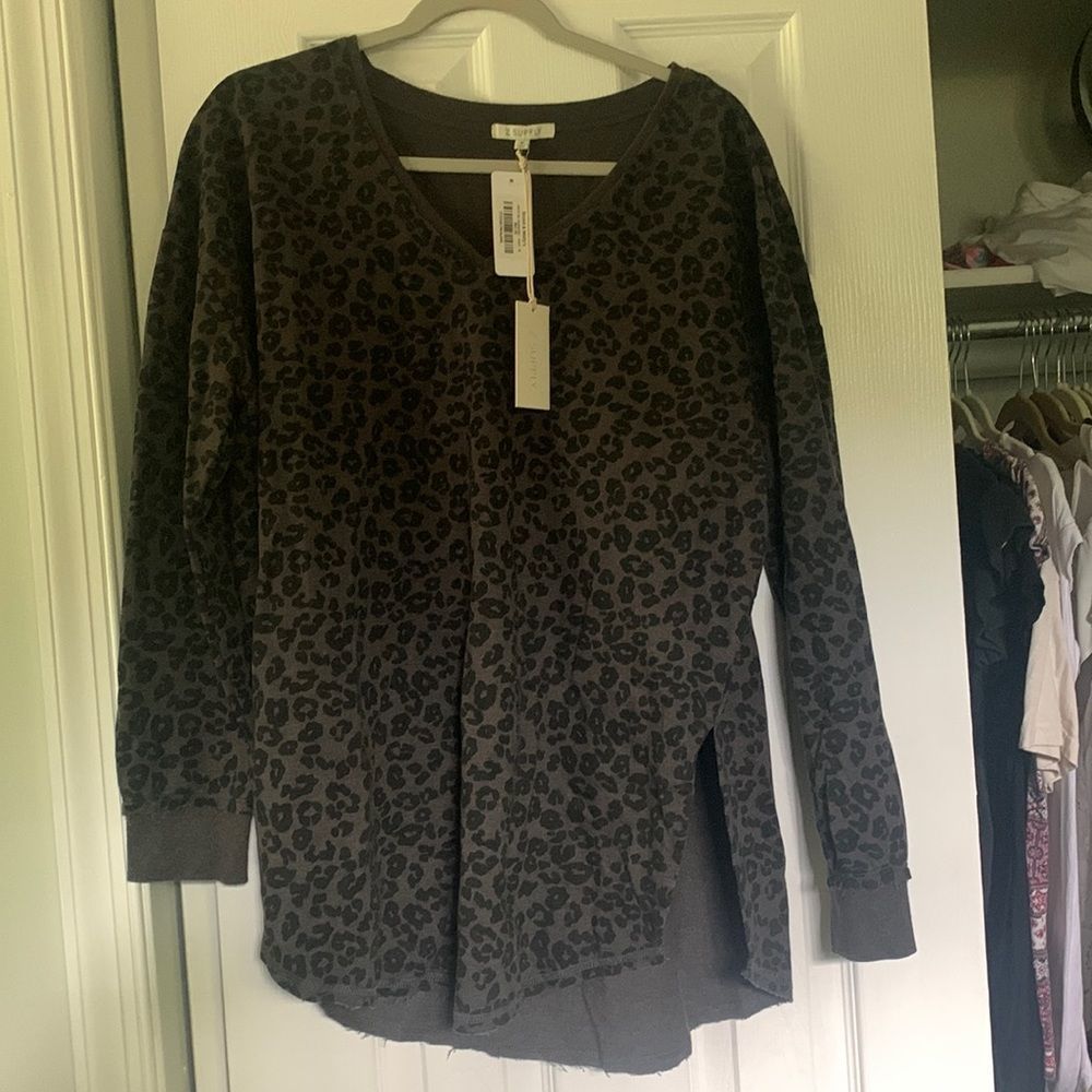 NWT Z Supply Animal Print Sweatshirt